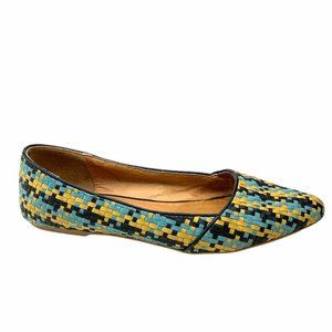 Aita woven leather flats sz 36 womens colorful 6